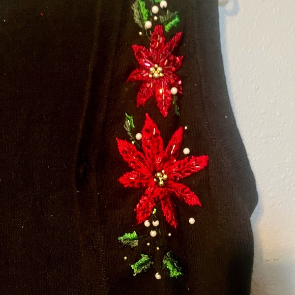 OHI Beaded Christmas Sweater Vest - Picture 2 of 5